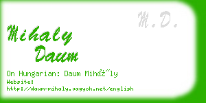 mihaly daum business card